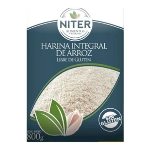 Harina Integral de Arroz Sin Gluten 800grs - NITER