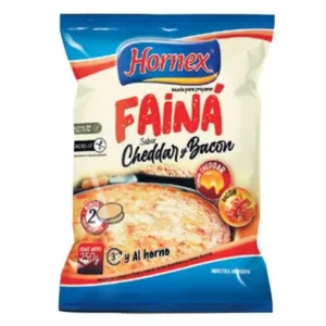 Fainá sabor Chedar y Bacon Sin Gluten 250grs - Hornex