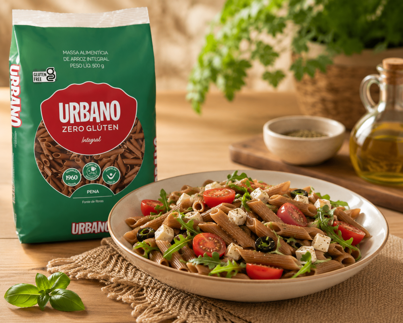 Fideos Mostacholes Integrales Sin Gluten 500g Urbano - Imagen 2